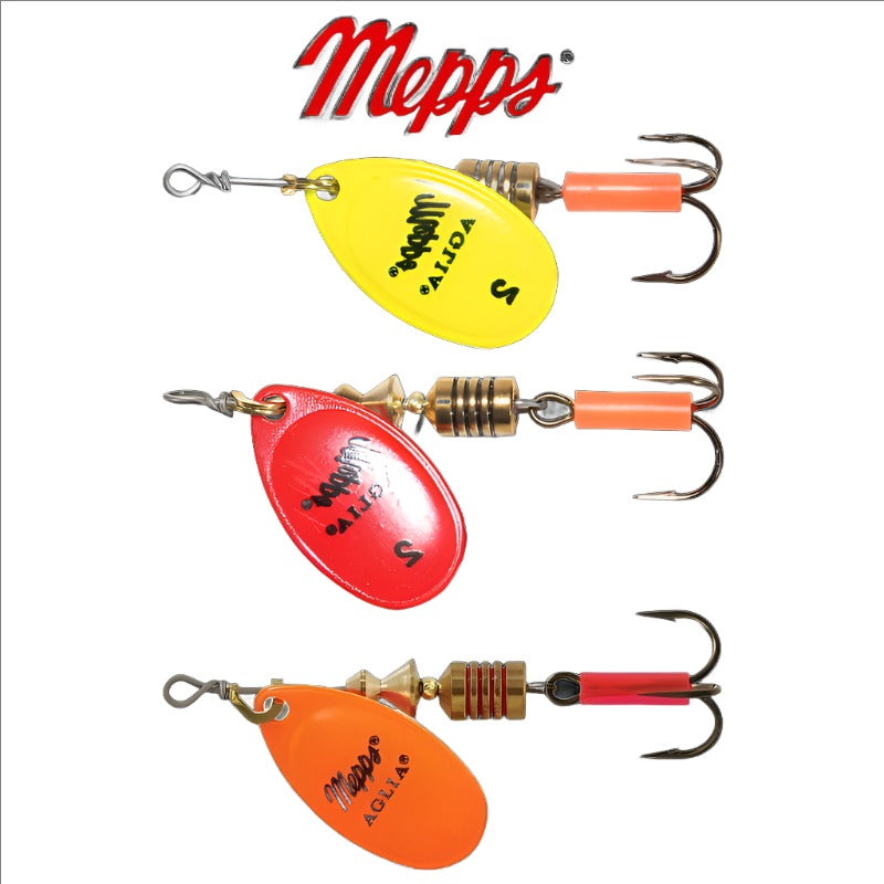 Mepps Aglia Fluo Spinner/Lure Size 2-3 Chartreuse Orange Red Pike Perch  Trout