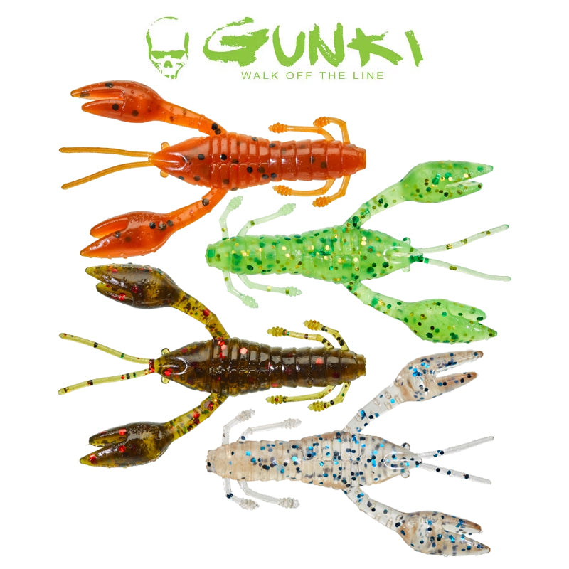 Gunki Hourra Craw Soft Plastic Lure Pack of 10 Free Postage