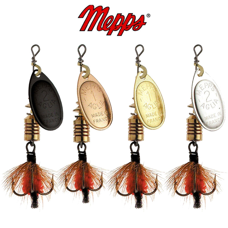 Mepps Aglia Fly Spinner/Lure Size 1 Black Copper Gold Silver Pike Perch Trout